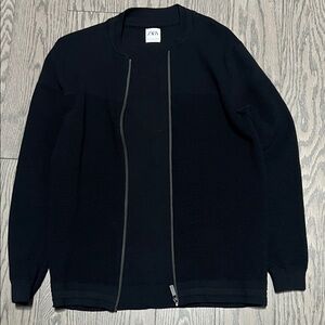 Zara Men's Black Zip Sweater